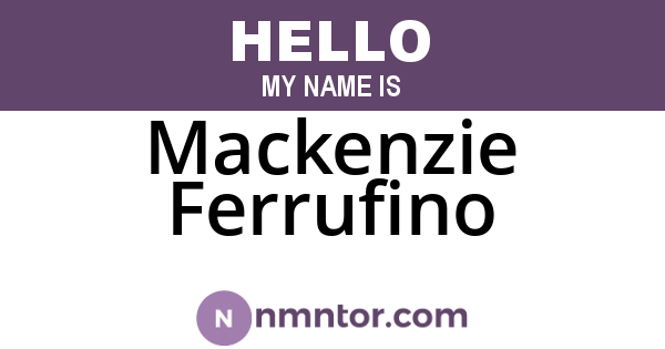 Mackenzie Ferrufino