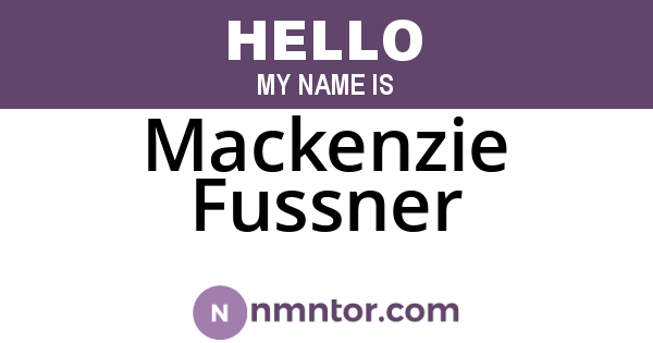 Mackenzie Fussner