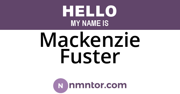 Mackenzie Fuster