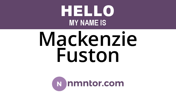 Mackenzie Fuston