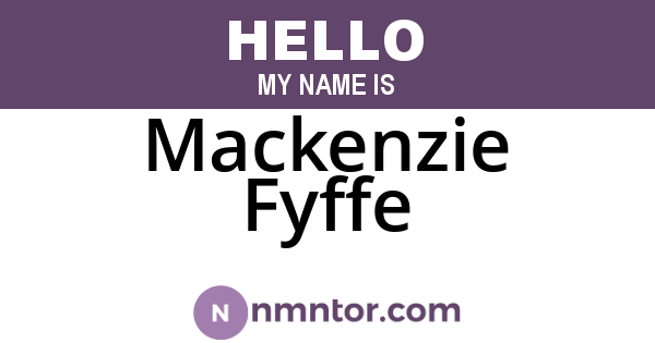Mackenzie Fyffe