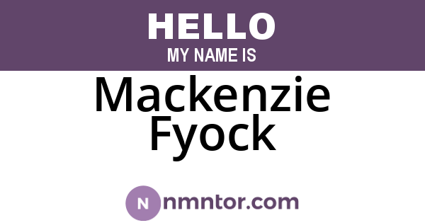 Mackenzie Fyock