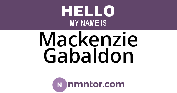 Mackenzie Gabaldon