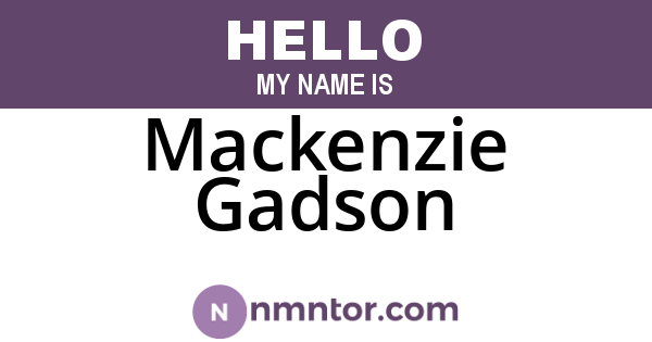 Mackenzie Gadson