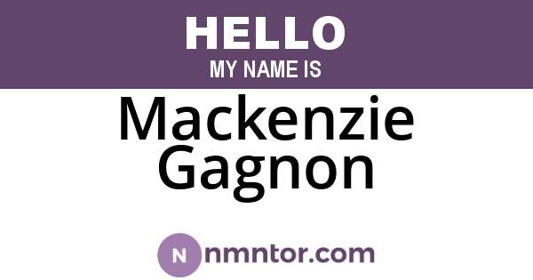 Mackenzie Gagnon