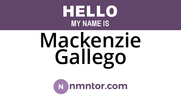 Mackenzie Gallego