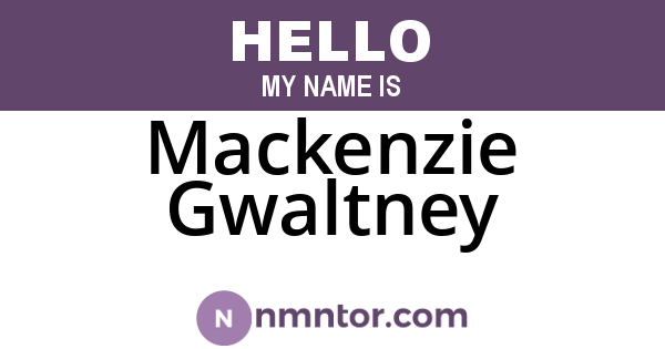 Mackenzie Gwaltney