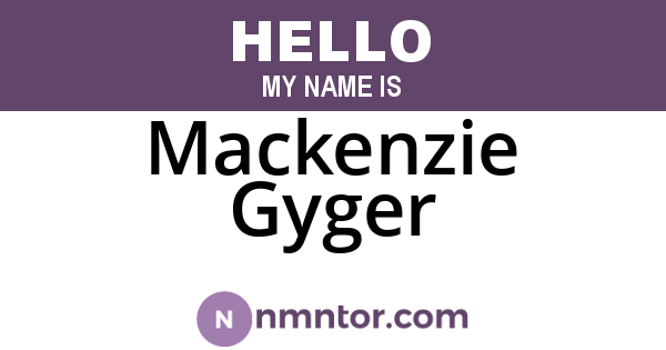 Mackenzie Gyger