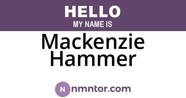 Mackenzie Hammer