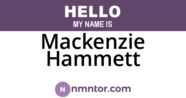 Mackenzie Hammett