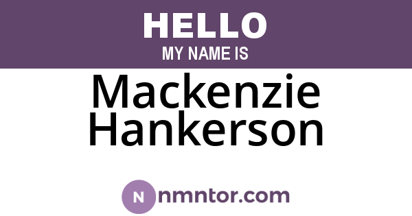 Mackenzie Hankerson