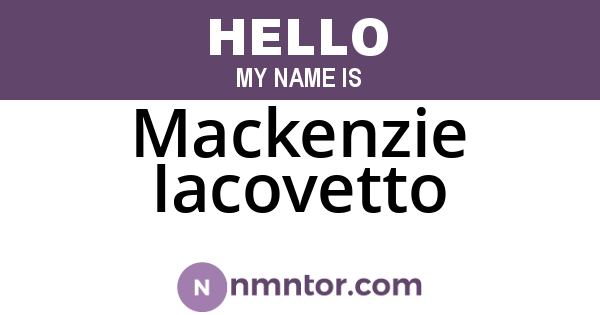 Mackenzie Iacovetto