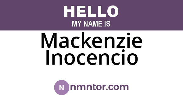 Mackenzie Inocencio