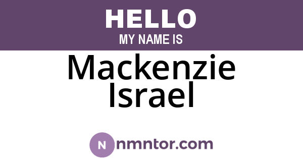 Mackenzie Israel