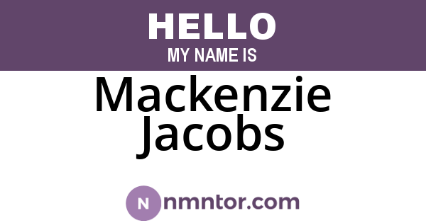 Mackenzie Jacobs