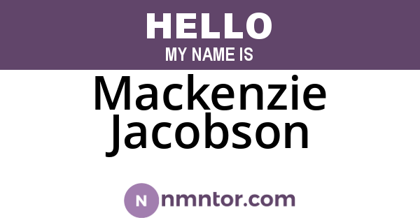 Mackenzie Jacobson