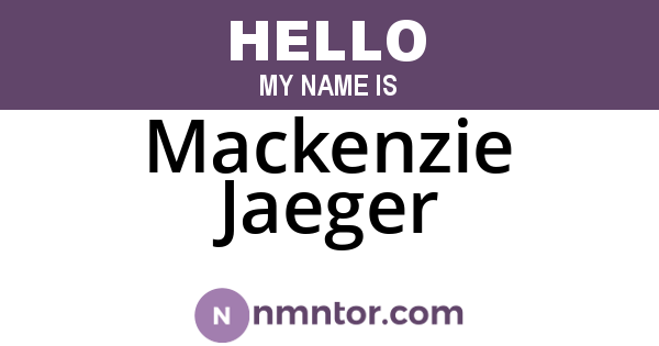 Mackenzie Jaeger
