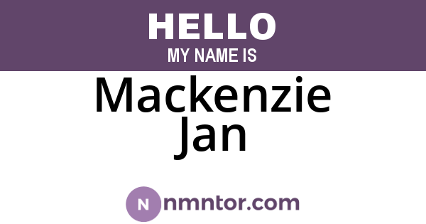 Mackenzie Jan
