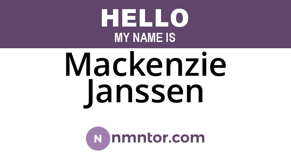 Mackenzie Janssen