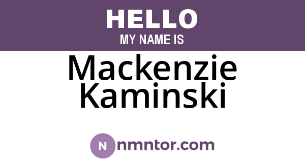 Mackenzie Kaminski