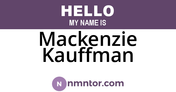 Mackenzie Kauffman