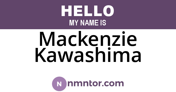 Mackenzie Kawashima