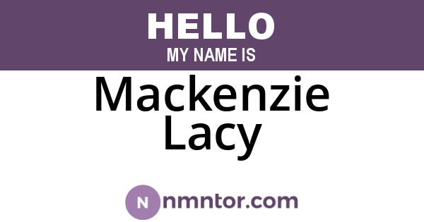 Mackenzie Lacy