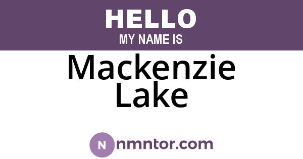 Mackenzie Lake
