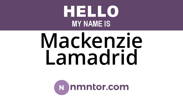 Mackenzie Lamadrid