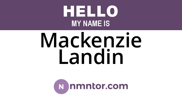 Mackenzie Landin