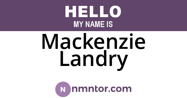 Mackenzie Landry