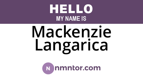 Mackenzie Langarica