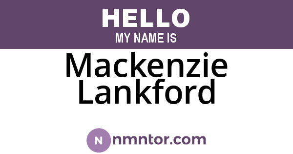 Mackenzie Lankford