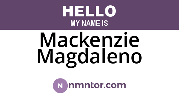 Mackenzie Magdaleno