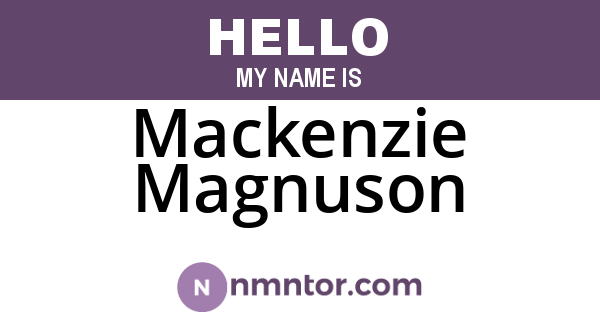 Mackenzie Magnuson