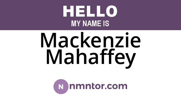 Mackenzie Mahaffey