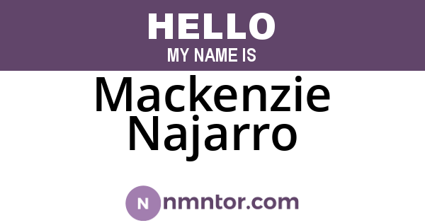 Mackenzie Najarro