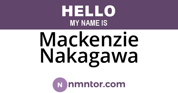 Mackenzie Nakagawa