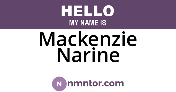 Mackenzie Narine
