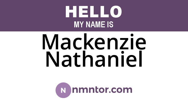 Mackenzie Nathaniel