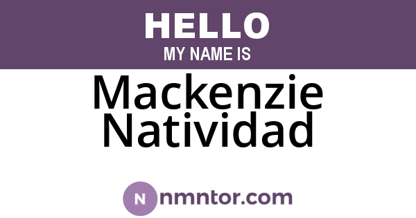 Mackenzie Natividad