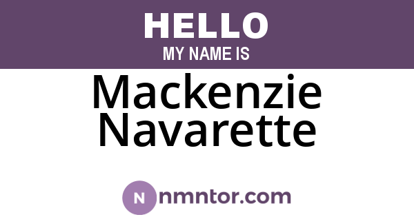 Mackenzie Navarette