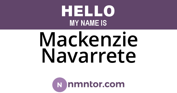 Mackenzie Navarrete