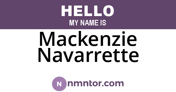 Mackenzie Navarrette