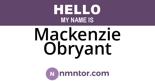 Mackenzie Obryant