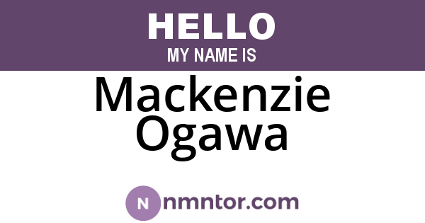 Mackenzie Ogawa