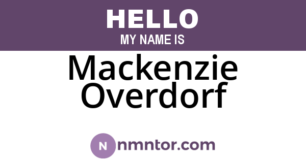 Mackenzie Overdorf