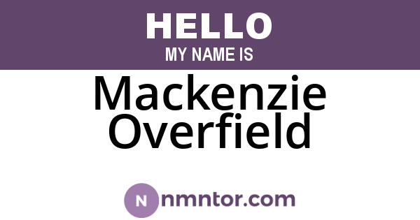 Mackenzie Overfield