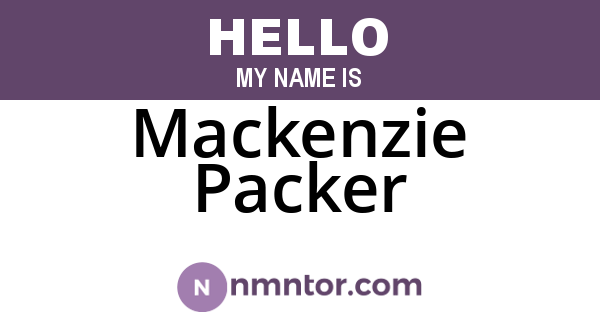 Mackenzie Packer