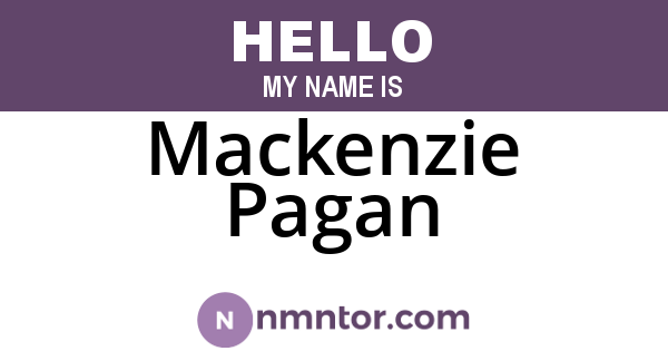 Mackenzie Pagan